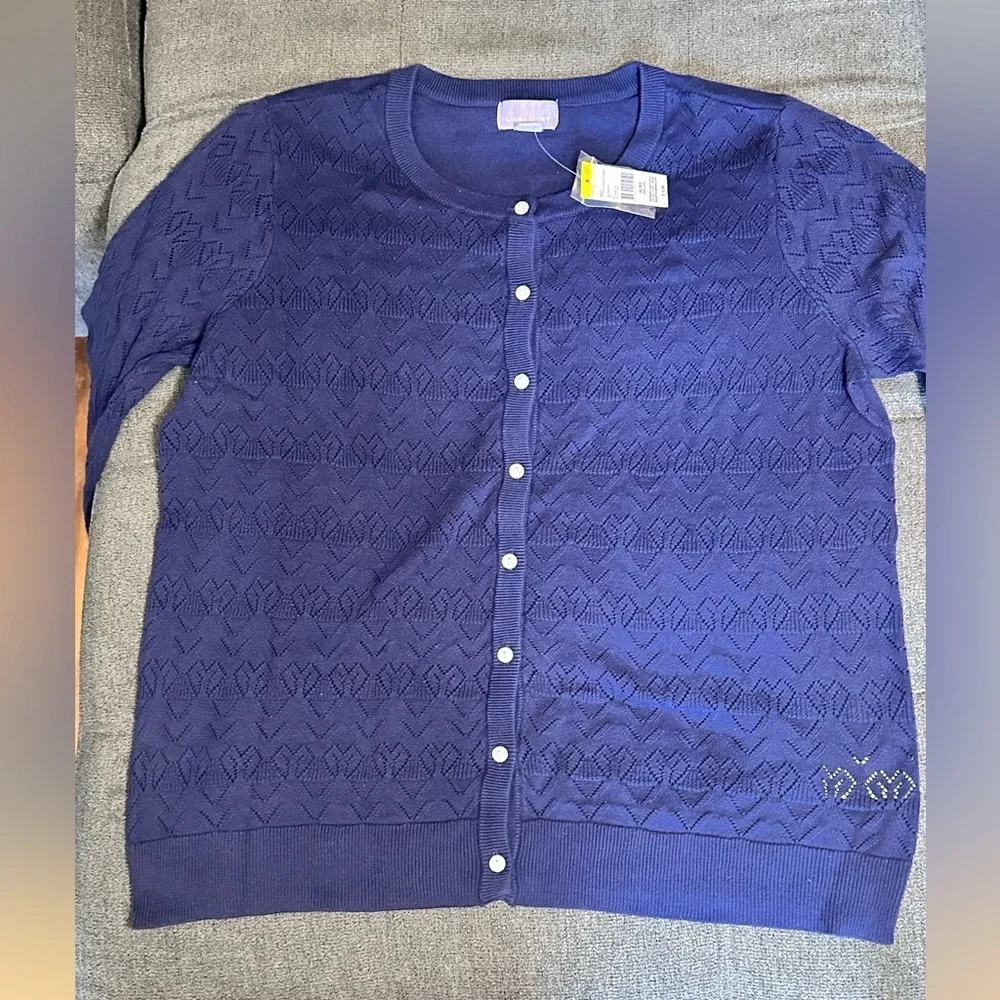 Blue Button-Up Cardigan